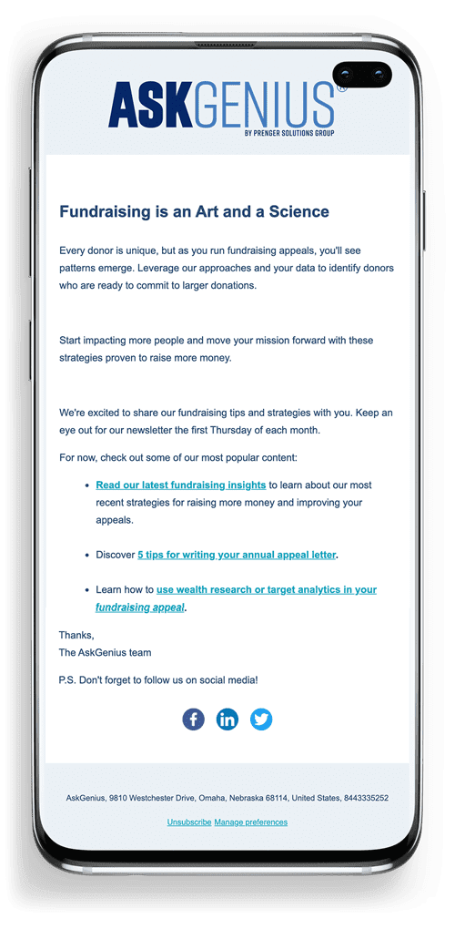 Ask Genius - Newsletter